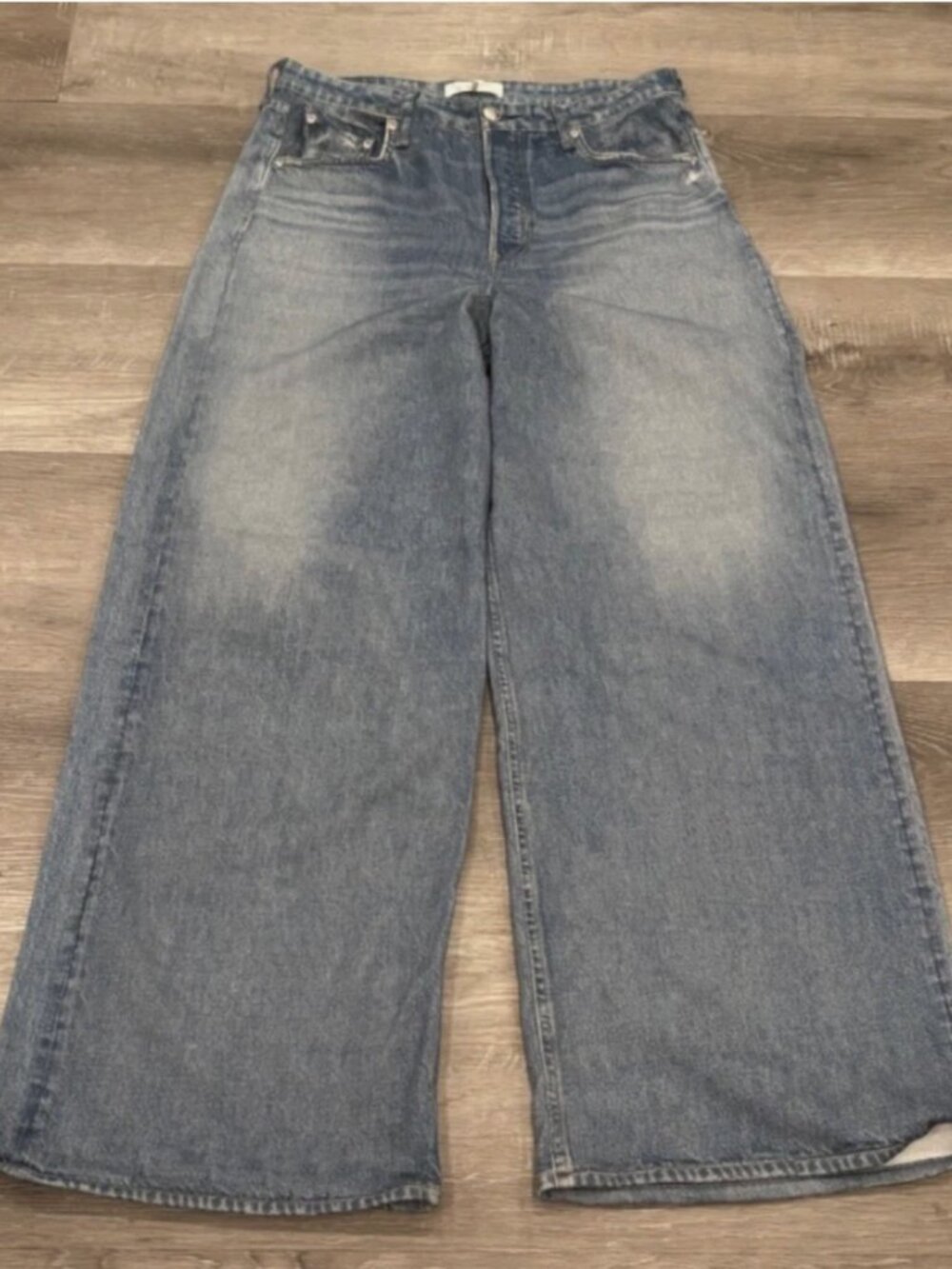 Rag & Bone Miramar Sofie Wide-Leg Pants Kimber Cotton Terry Womens 31